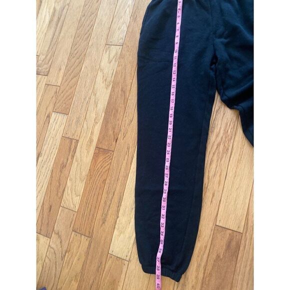 Treasure & Bond women's black fleece elastic waist and ankle pockets pants sz M - Picture 9 of 10